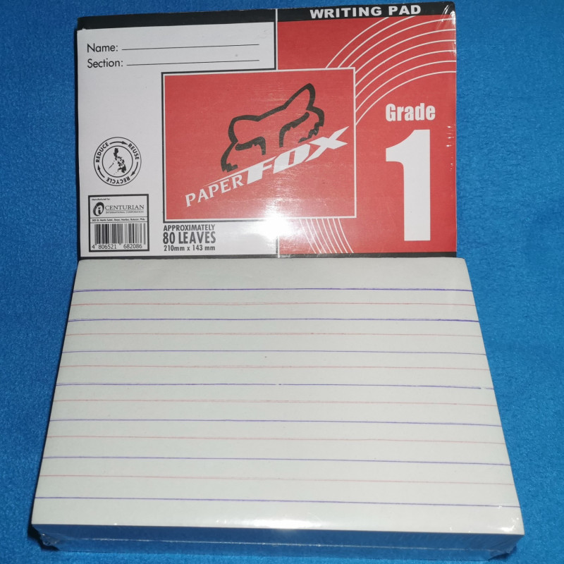 Grade 1 Pad Paper