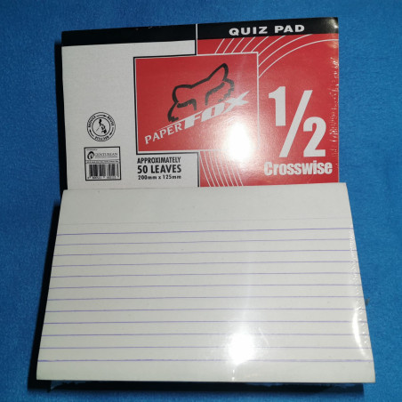1/2 Crosswise Quiz Pad